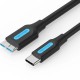 CABLE USB 3.0 MICROUSB/M USB-C/M 1 M NEGRO VENTION